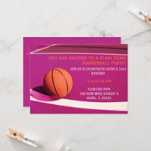 Invitation de la fête de basket-ball des filles ro