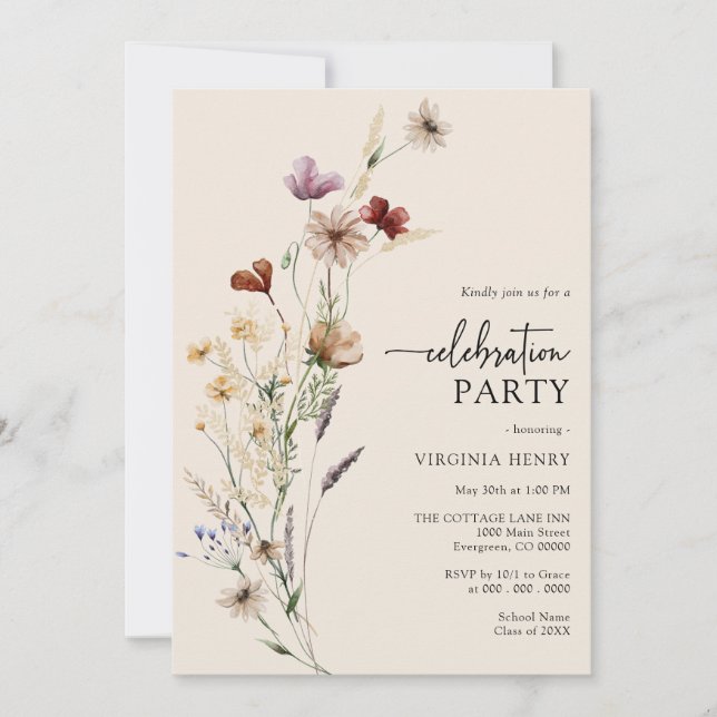 Invitation de la fête de Boho (Devant)