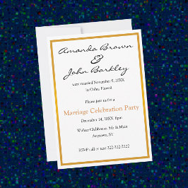 Invitation de la fête de célébration du mariage de