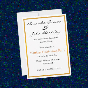 Invitation de la fête de célébration du mariage de