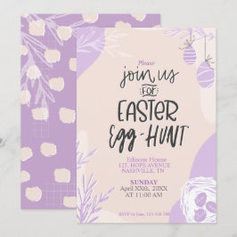 Invitation de la fête de chasse aux oeufs de Pâque