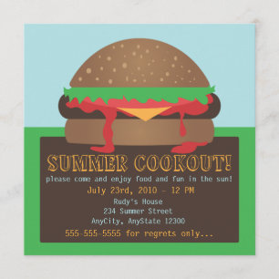 Invitation de la fête de cuisine d'été