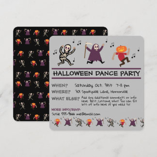 Invitation de la fête de danse d'Halloween