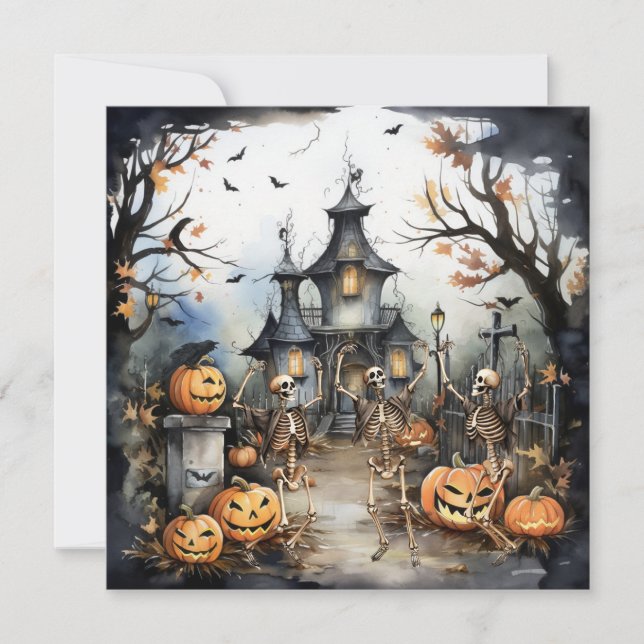 Invitation de la fête de danse d'Halloween (Devant)