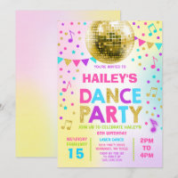Invitation de la fête de danse Llow Disco Invitati