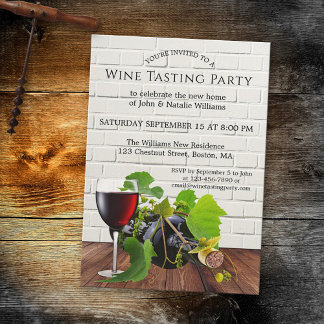 Invitation de la Fête de dégustation de vin