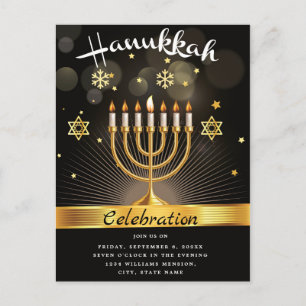 Invitation de la fête de fête de l'Hanoukka