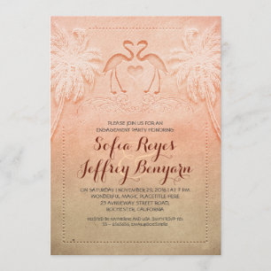 invitation de la fête de fiançailles de flamand ro