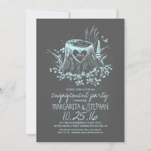 Invitation de la fête de fiançailles du coeur de b