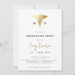 Invitation de la fête de fin d'études Médicales mo