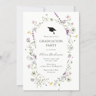Invitation de la fête de Fleur sauvage pourpre