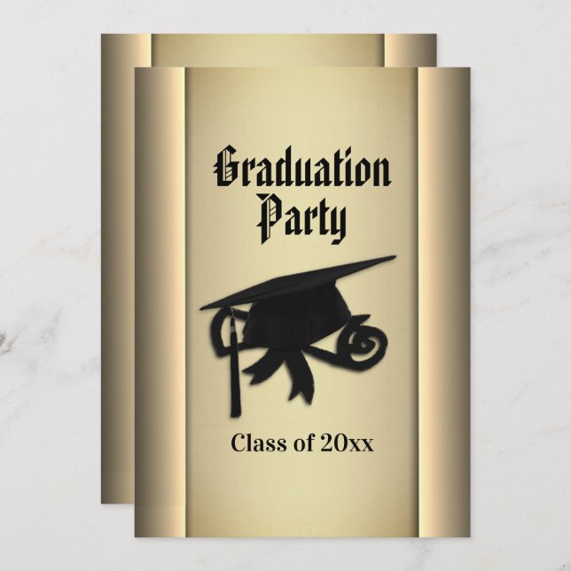Invitation de la fête de graduation (Devant / Derrière)