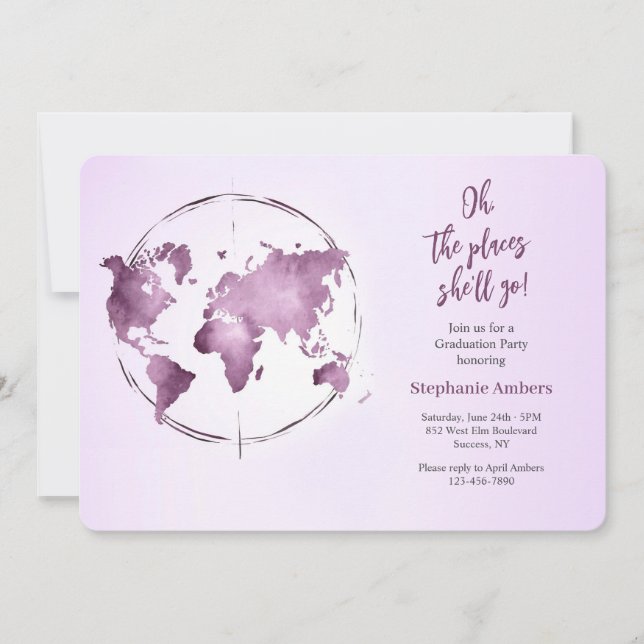 Invitation de la fête de graduation (Devant)