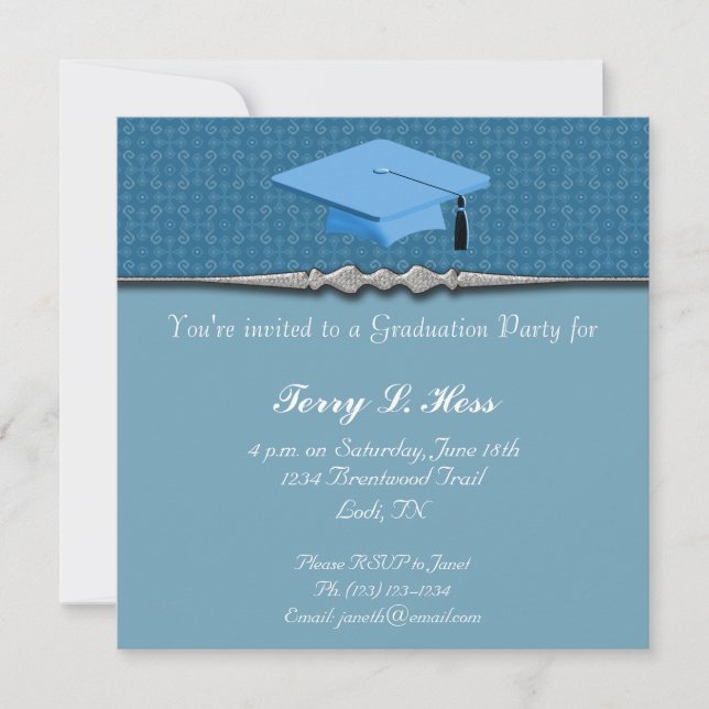 Invitation de la fête de graduation (Devant)