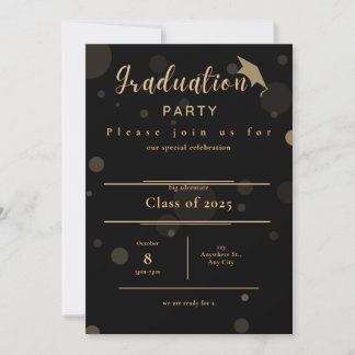 Invitation de la fête de graduation