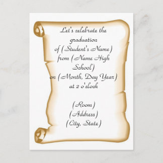 Invitation de la fête de graduation