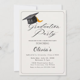 Invitation de la fête de graduation