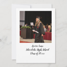 Invitation de la fête de graduation avec Arch Phot