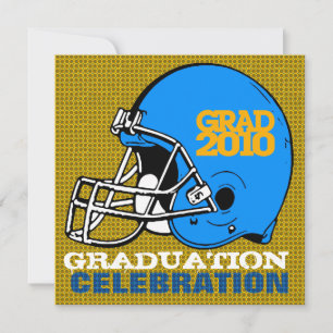 Invitation de la fête de graduation Casque de foot