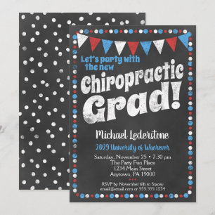 Invitation de la fête de graduation chiropratique 
