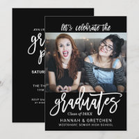 Invitation de la fête de graduation combinée
