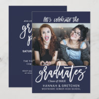 Invitation de la fête de graduation combinée