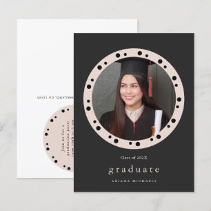 Invitation de la fête de graduation de cadre point