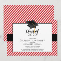 Invitation de la fête de graduation de Casquette m