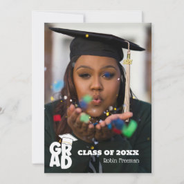 Invitation de la fête de graduation de la photo mo