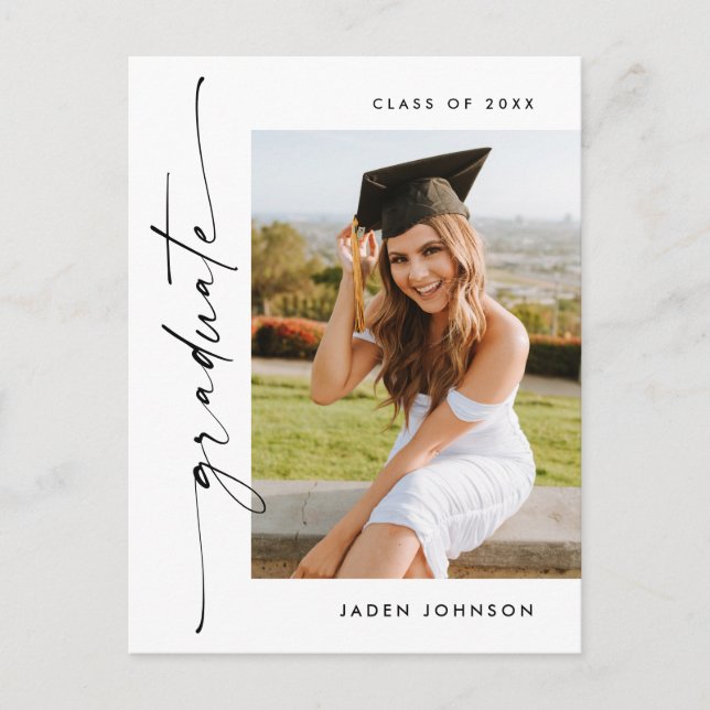 Invitation de la fête de graduation de la photo mo (Devant)