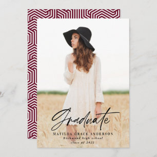 Invitation de la fête de graduation de la typograp