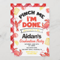 Invitation de la fête de graduation de l'écrevisse