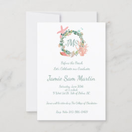 Invitation de la fête de graduation de plage | Fai