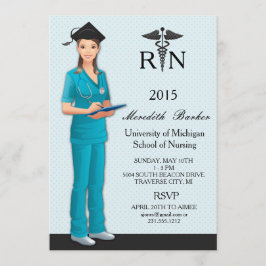Invitation de la fête de graduation des infirmière