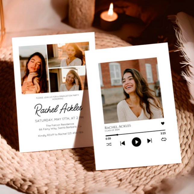 Invitation de la fête de graduation du joueur de m (Créateur téléchargé)