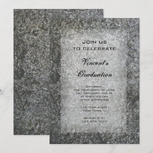 Invitation de la fête de graduation en pierre natu
