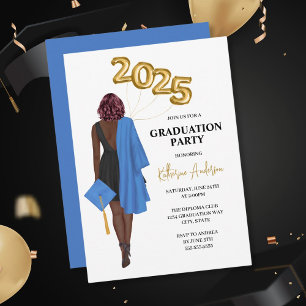 Invitation de la fête de graduation féminine 2024