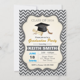 Invitation de la fête de graduation. Fête des dipl