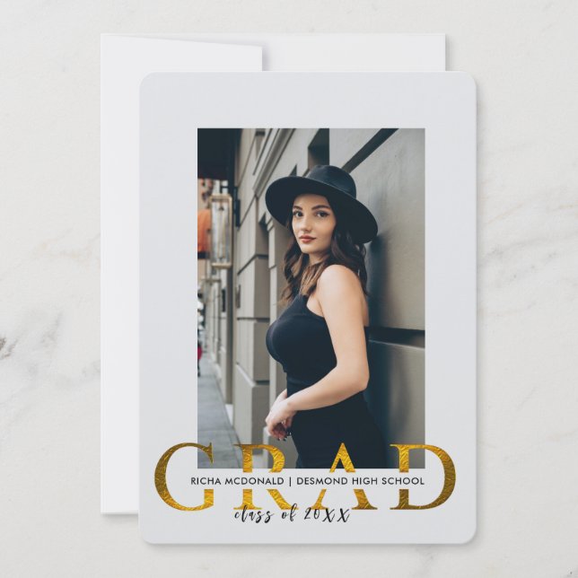 Invitation de la fête de graduation, Mini Photo Gr (Devant)