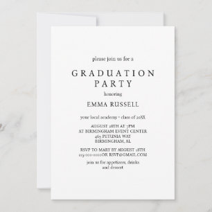 Invitation de la fête de graduation moderne