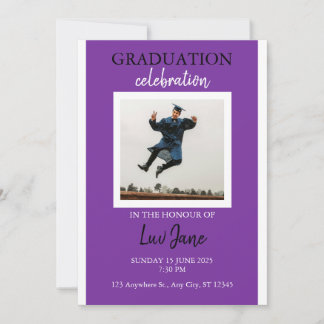 Invitation de la fête de graduation moderne avec p