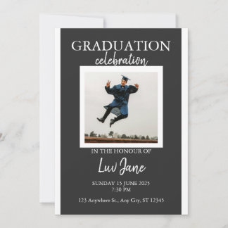 Invitation de la fête de graduation moderne avec p
