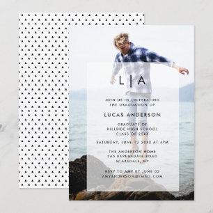 Invitation de la fête de graduation moderne avec s