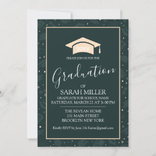 Invitation de la fête de graduation modifiable ins