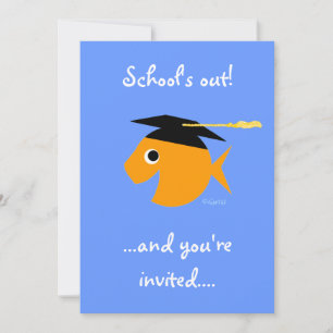 Invitation de la fête de graduation mûre poisson r