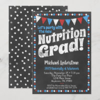 Invitation de la fête de graduation nutritionniste