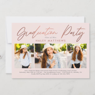 Invitation de la fête de graduation Penned