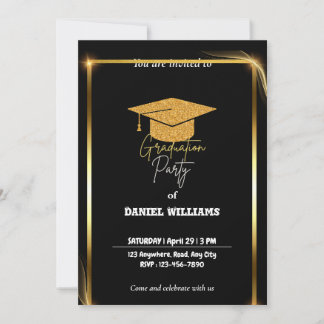 Invitation de la fête de graduation personnalisée