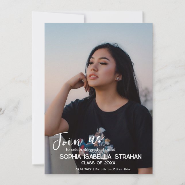 Invitation de la fête de graduation photo personna (Devant)