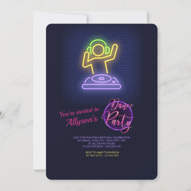 Invitation de la fête de la danse (Devant)